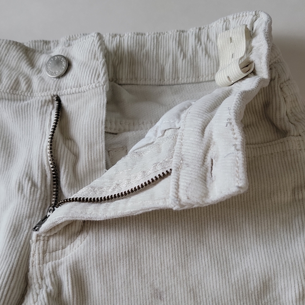 Art Class Girls Corduroy Jeans Cream Size 8 – Button Zip Closure + Pockets - Picture 3 of 13